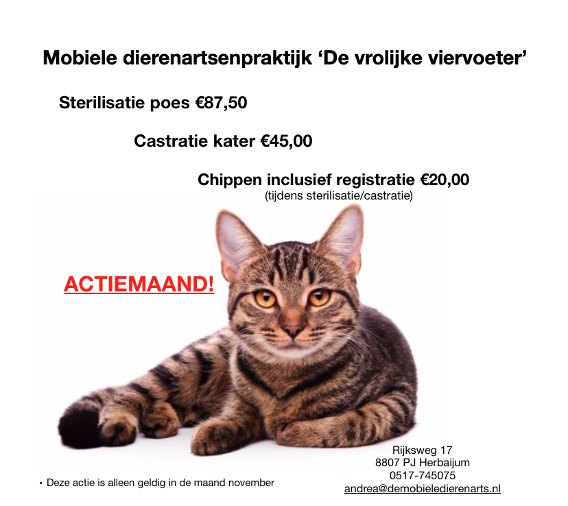 Actiemaand Sterilisatie Actiemaand Sterilisatie
